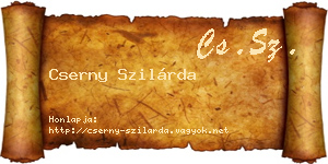 Cserny Szilárda névjegykártya